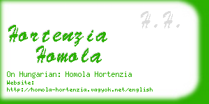 hortenzia homola business card